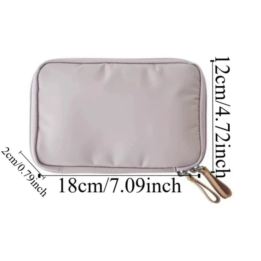 sac de passeport de couleur unie, en nylon, design multifonctionnel, portefeuille de voyage, résistant à l'eau, porte-passeport de style portable