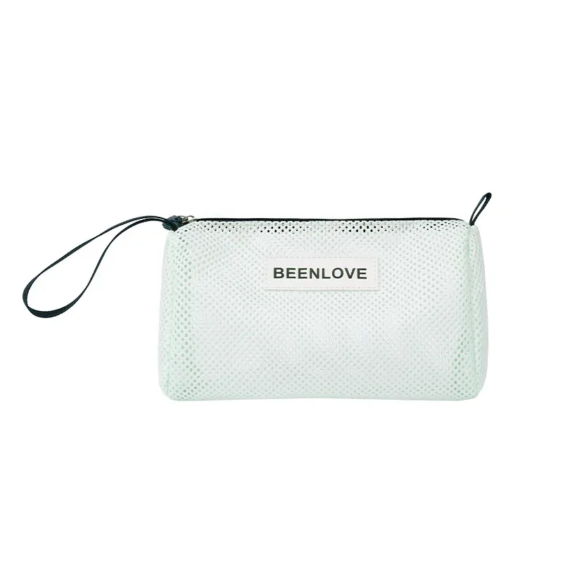 sac de rangement de cosmétiques, sac en maille de grande capacité, sac de rangement de plage de voyage à séchage rapide, sac de natation portable, sac de lavage en maille à la mode