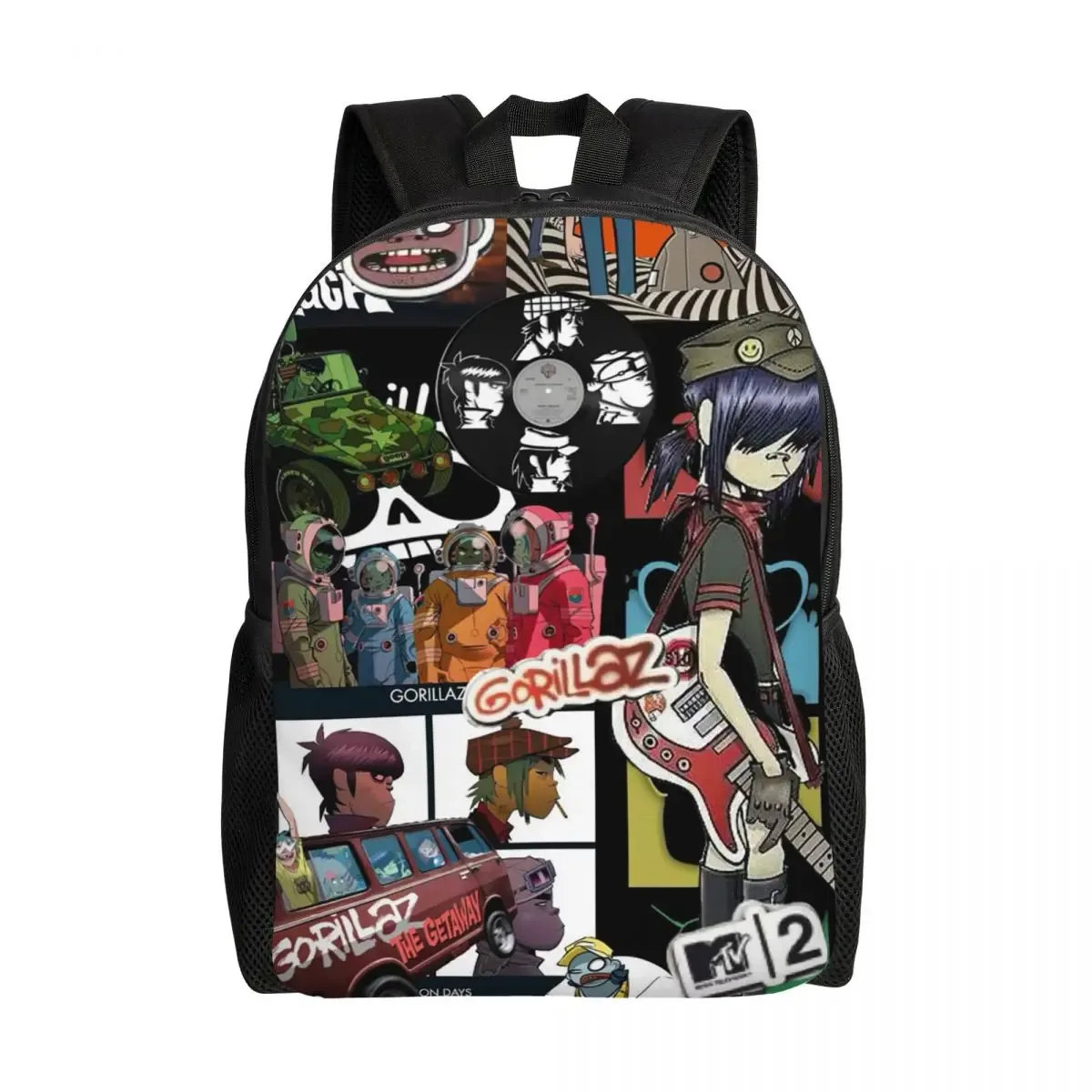 sac à dos de groupe musical gorillaz, sac à livres pour étudiants garçons et filles, sac d'école, sacs à bandoulière pour ordinateur