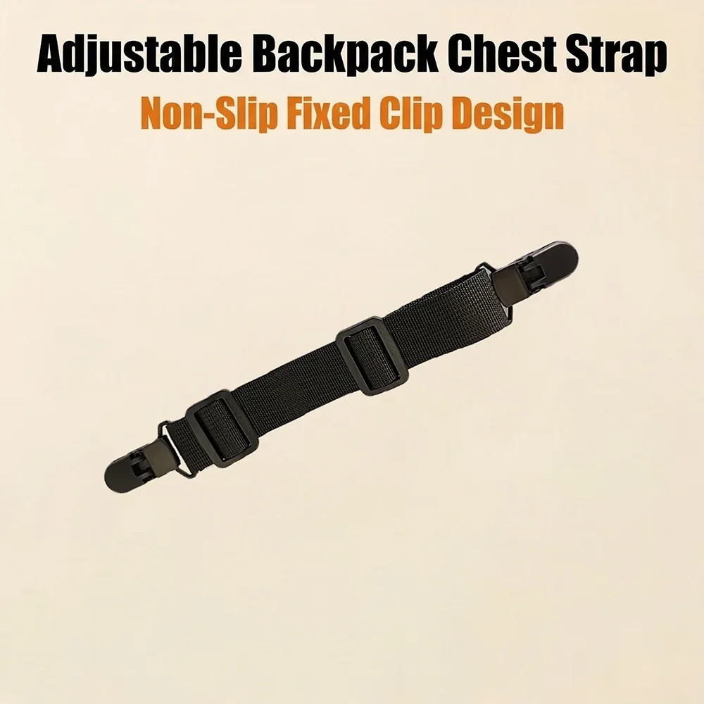 sangle de fixation antidérapante pour sac à dos d'extérieur, style clip-on, pour sac à dos de montagne, antivol, boucle de poitrine réglable, sangle de sécurité