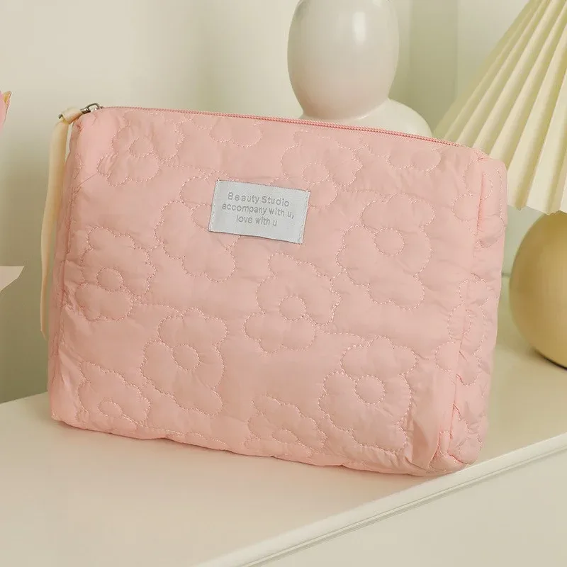 nouveau motif de fleur femmes sac de maquillage portable articles de toilette organisateur cosmétique sac à fermeture éclair femme voyage pochette de lavage grande capacité