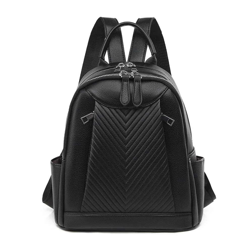 sac à dos à trois voies en pu pour femmes, sac à dos de voyage de banlieue multifonctionnel, polyvalent pour toutes les saisons, disponible en plusieurs couleurs
