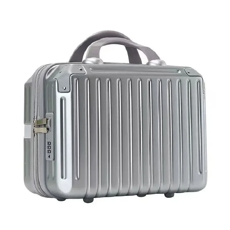 valise légère et portable de grande capacité pour femme, sac de rangement de cosmétiques à fermeture éclair, mini valise d'embarquement, 16 pouces