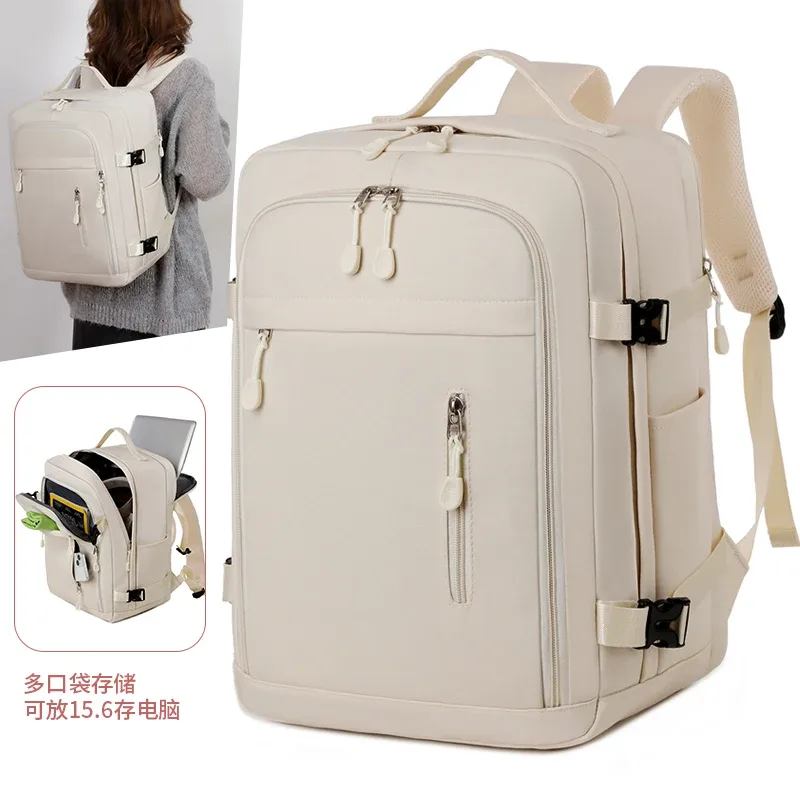 sac à dos en nylon pour femmes, grande capacité, peut contenir des ordinateurs de 15,6 pouces, sac à dos pour ordinateur, sac de voyage pour les trajets quotidiens