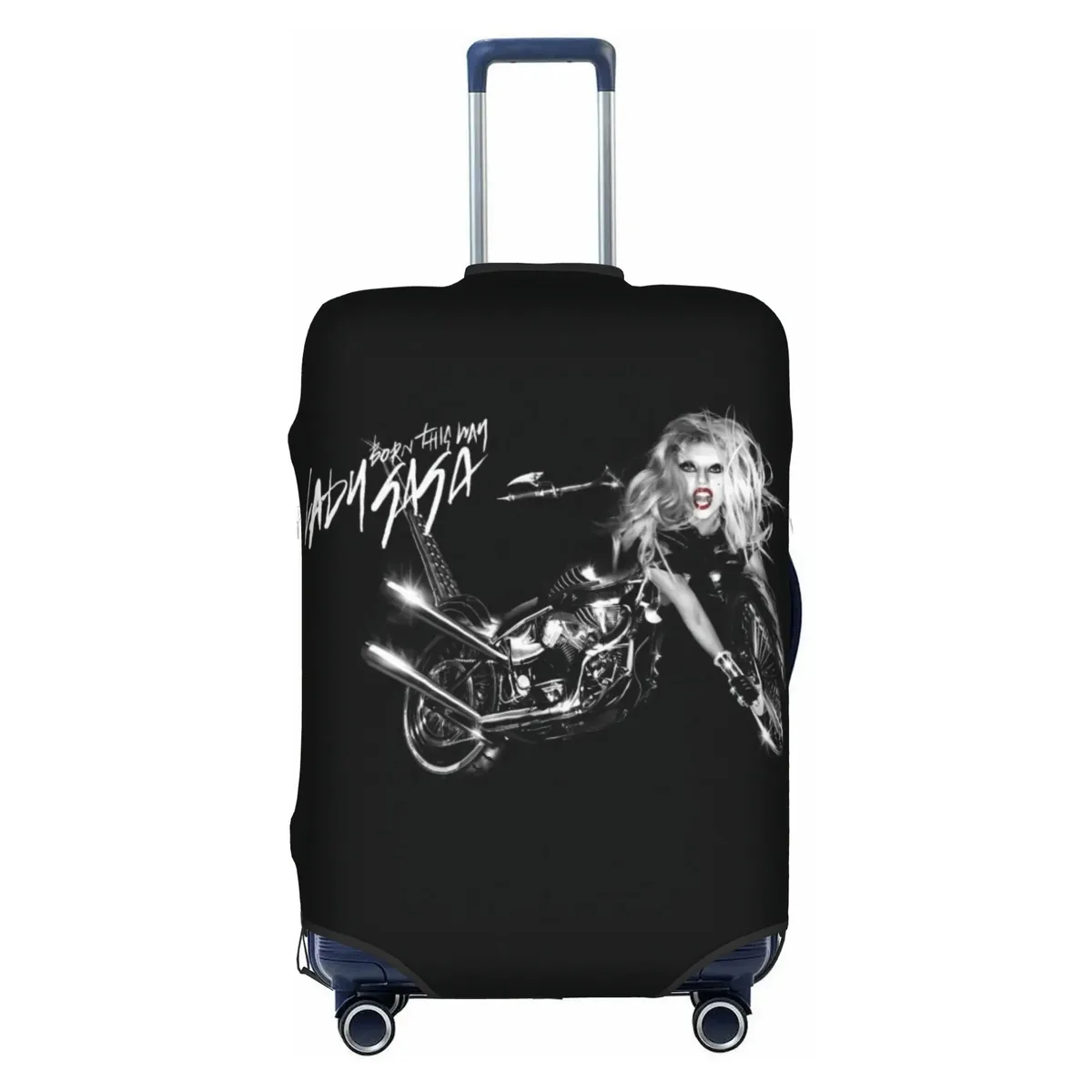 housse de valise élastique de voyage american singer l-lady g-gaga, protection pour valise adaptée aux bagages de 18 à 32 pouces