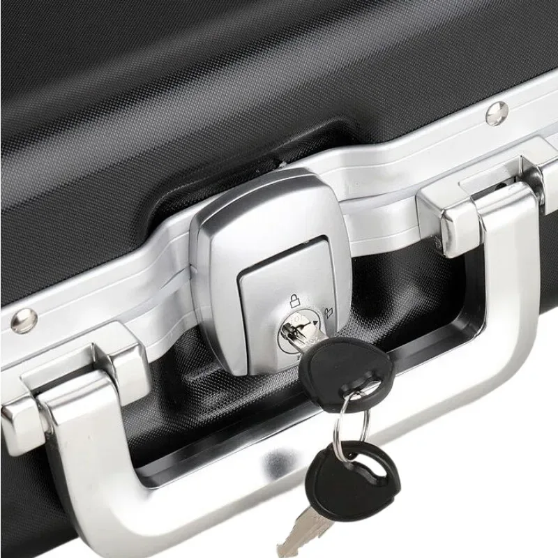 porte-documents antivol en aluminium pour hommes 16" - abs + pc hardshell business carry-on avec serrure à clé