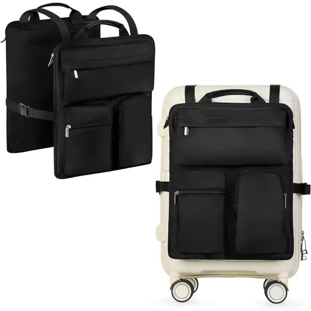 organisateur de bagages multi-poches, sac de rangement pour valise à accès rapide, mains libres, sangles réglables, pochette antichoc pour ordinateur portable