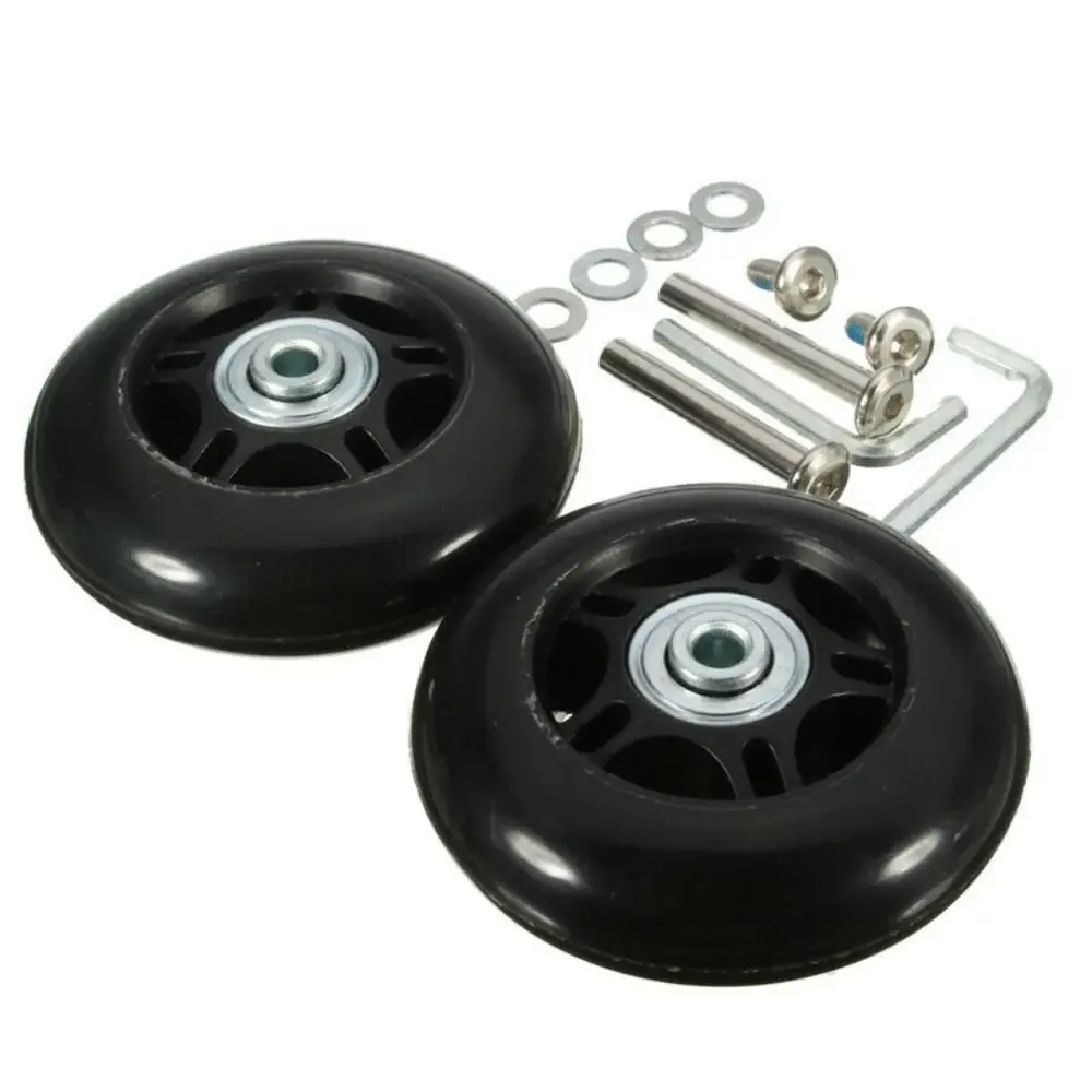kit de réparation d'essieux silencieux durables avec vis, roues de bagage de voyage, pièces de valise, essieux de 40mm, 43mm, 54mm, 60mm, 64mm, 70mm