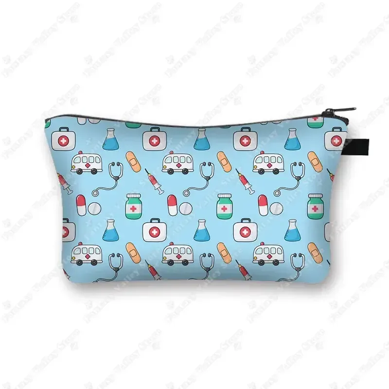 étui à cosmétiques pour médecin et infirmière, stéthoscope médical, seringue, trousse de toilette, organisateur, sacs à cosmétiques pour femmes, trousse de maquillage pour hôpital ecg