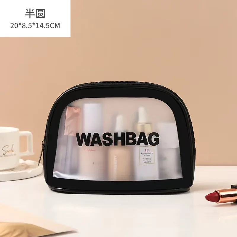ensemble de sacs de maquillage de voyage multi-pièces en pvc transparent, sac de toilette portable et imperméable, sac de rangement pour cosmétiques de grande capacité et portable.
