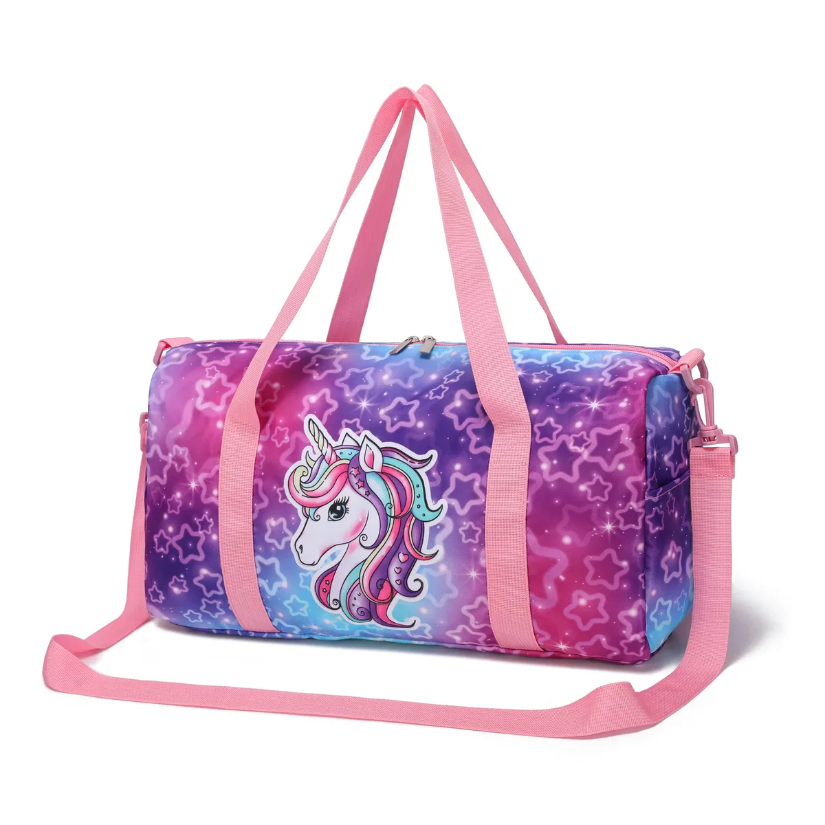 sacs de voyage classiques licorne sirène imprimés en 3d, grande capacité, sac bandoulière en forme de baril, sacs de sport de plein air, sac de yoga et de gym