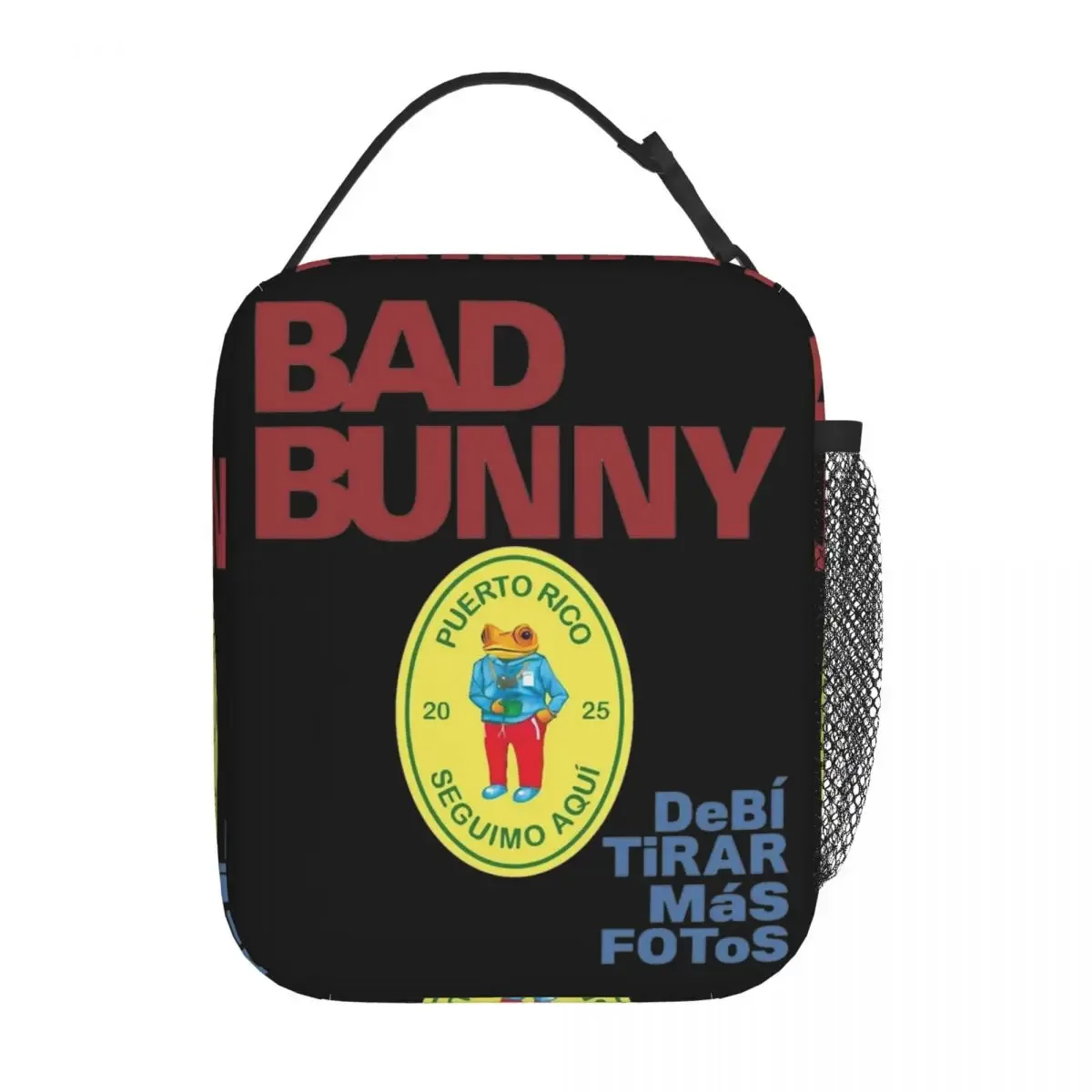 sac fourre-tout isotherme pour l'école, bad bunny dtressing debi tirar mas fotos, récipient alimentaire portable, glacière thermique, boîtes à lunch