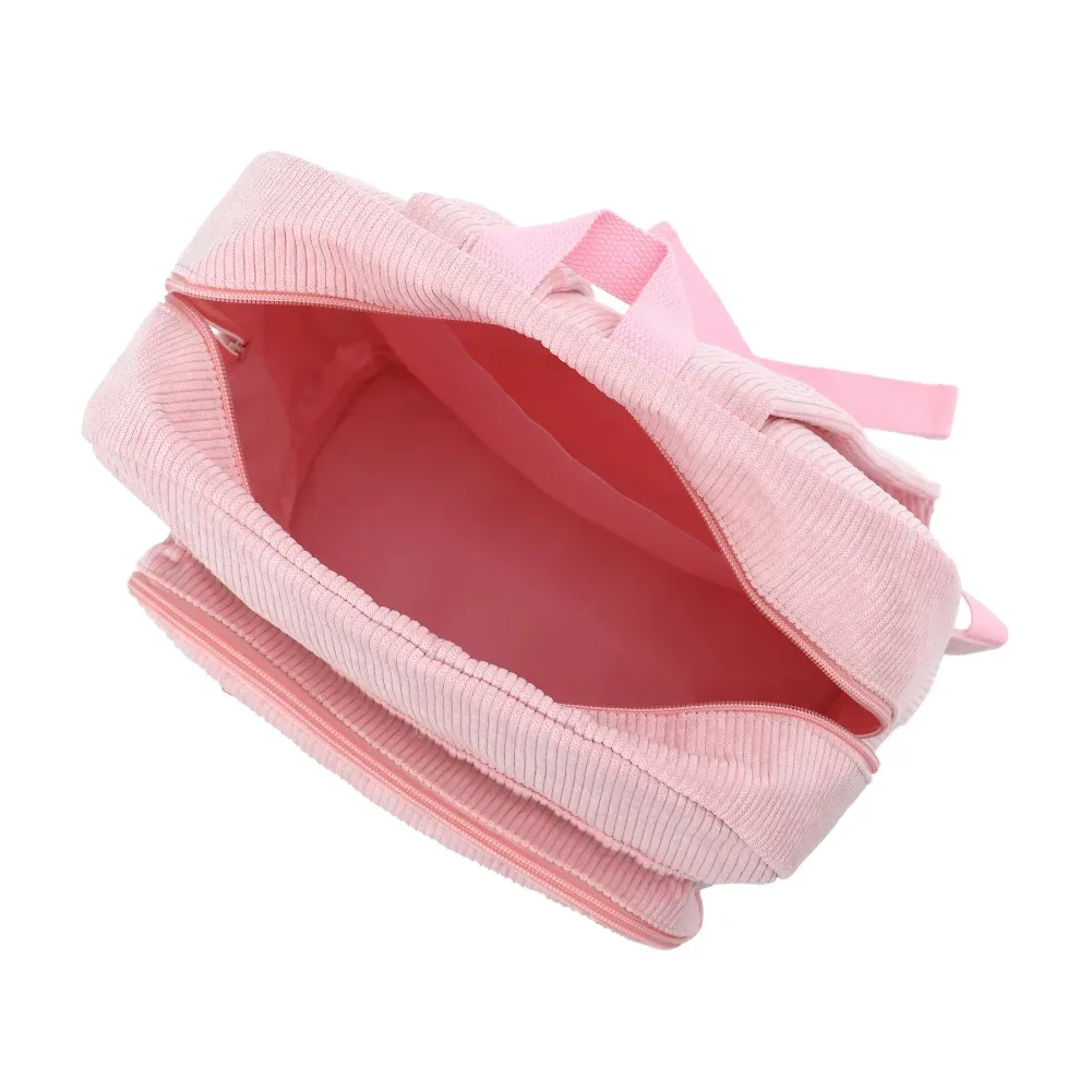 sac à dos en velours côtelé avec fermeture éclair pour fille adolescente, sacoche d'école, décontracté, pour voyage en plein air