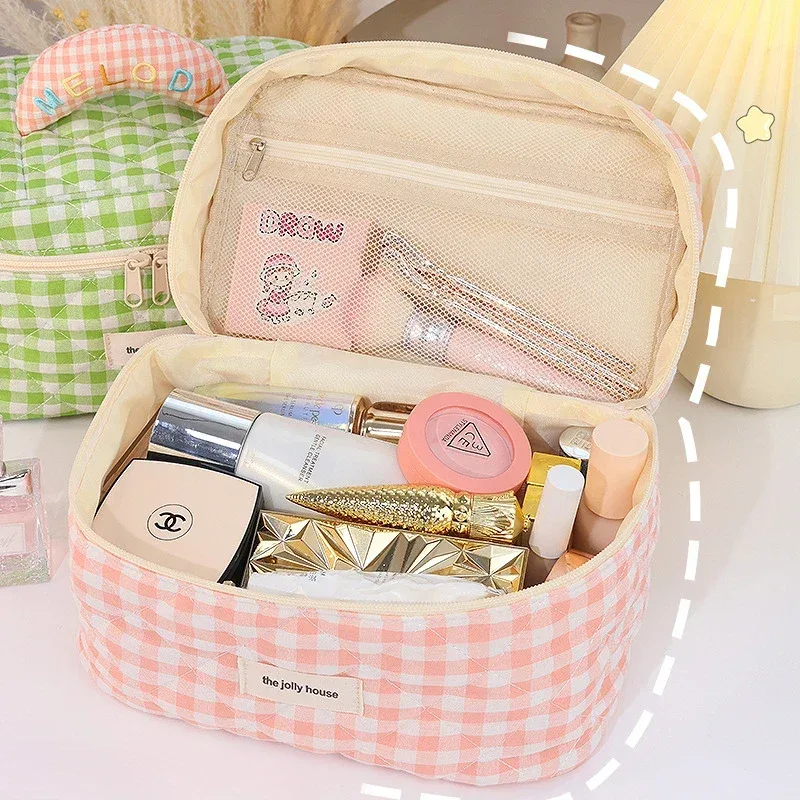 nouvelle trousse de maquillage grande capacité, organiseur de voyage, sac cosmétique de beauté coréen mignon, sac de rangement portable, essentiels de voyage