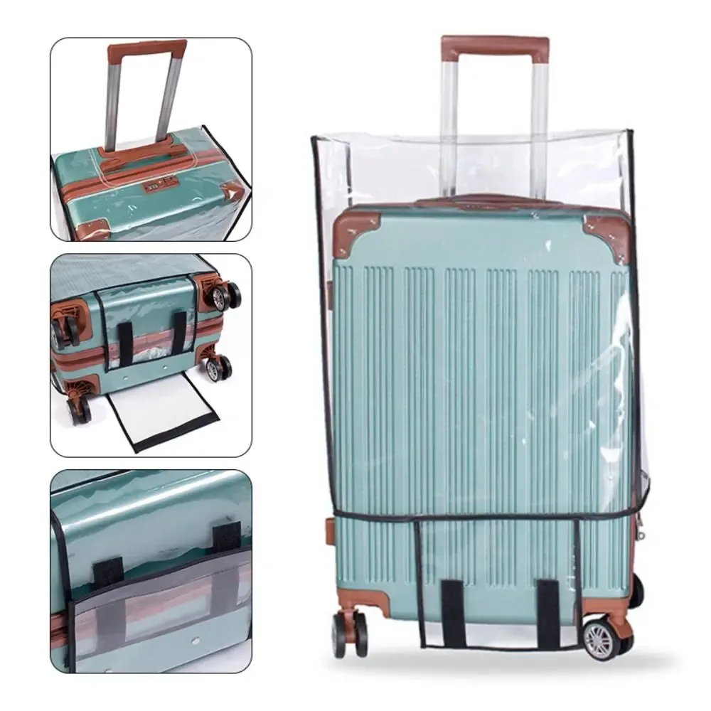 Housse de protection transparente en PVC, imperméable, pour valise, housse de rangement pour bagages, anti-poussière, accessoires de voyage