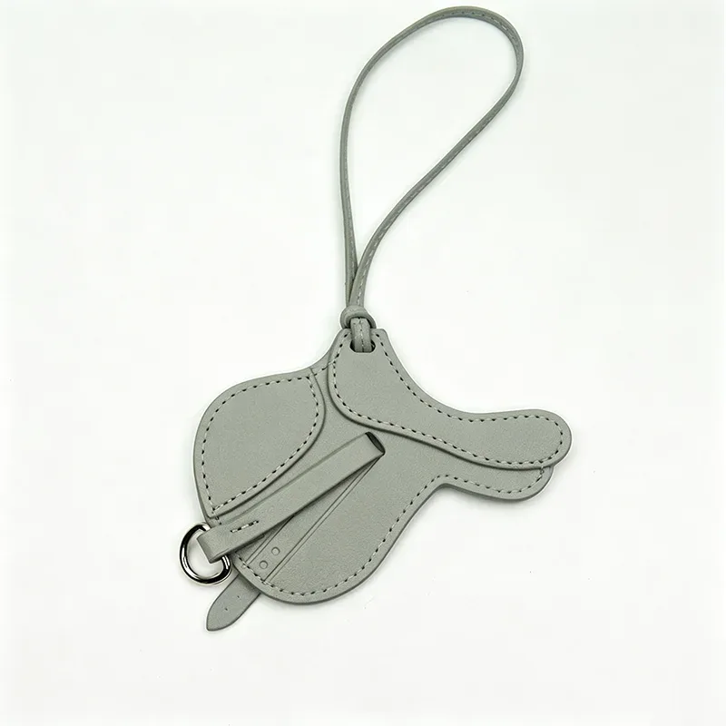 petit sacoche de selle en cuir pu, accessoire de mode haut de gamme, breloque porte-clés, pendentif en cuir