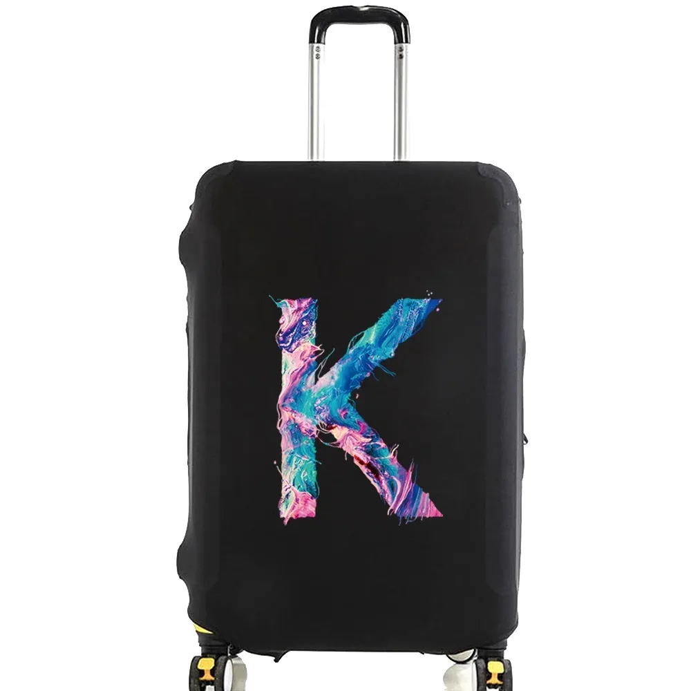 juste de protection pour bagages, peinture à la mode, série 26 lettres, motif de valise, sacs à poussière élastiques, étui, accessoires de voyage, 18-28 po