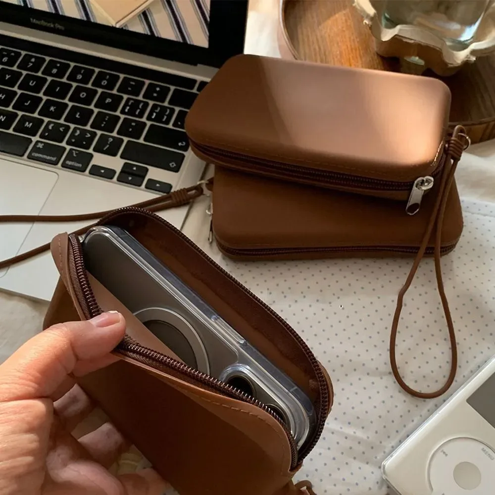 sac cosmétique rectangulaire en silicone pour femme, porte-monnaie, petit sac à objets