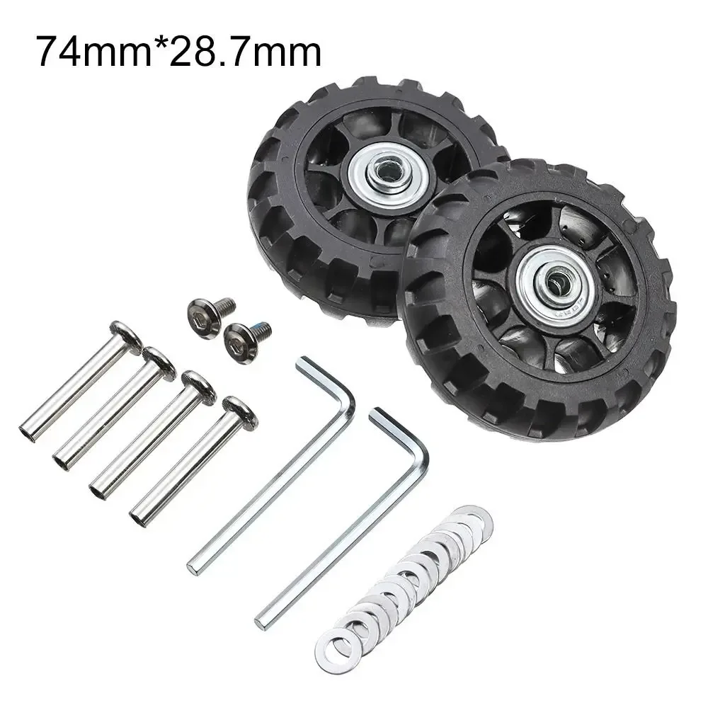 roues de remplacement universelles, pièces de valise, essieux de remplacement durables, kit d'outils de réparation de roulettes, roulette silencieuse avec vis, 2 pièces