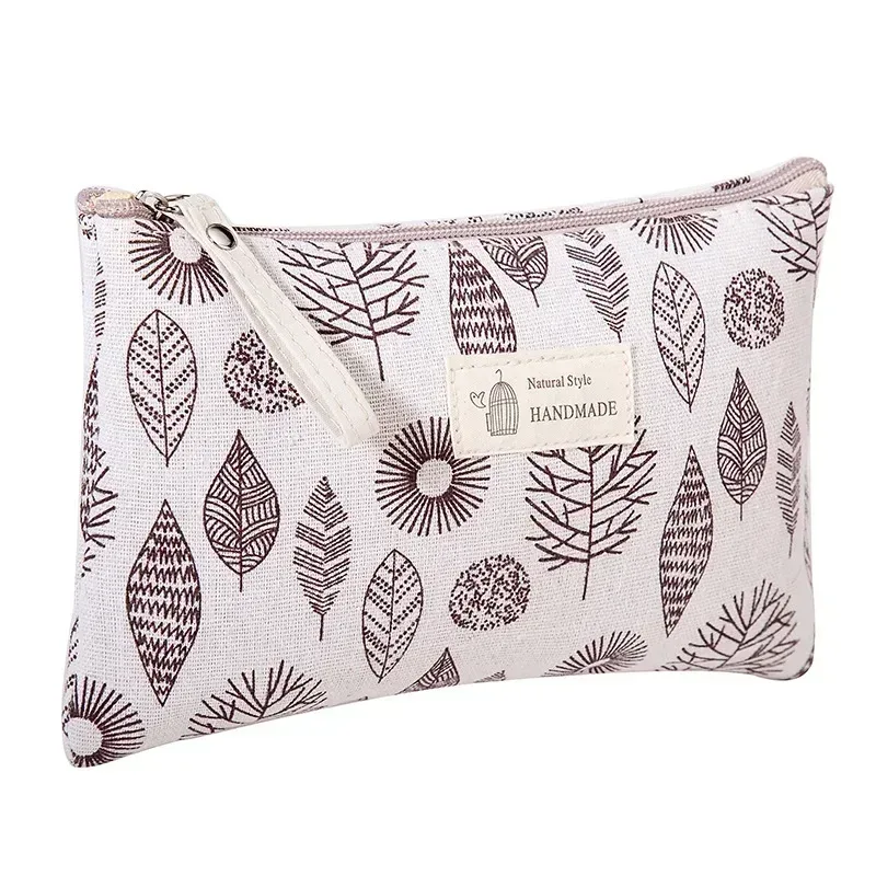 sac à cosmétiques en toile imprimée à la mode, pour le rangement du maquillage, petits sacs de maquillage de voyage, organisateur, sac de rouge à lèvres pour femmes