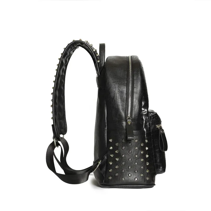 sac à dos de voyage en cuir pu pour hommes, sacs à dos pour ordinateur portable, motif crocodile, marque de créateur, luxe, nouvelle mode