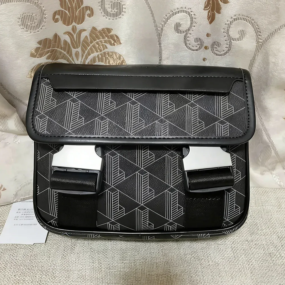 nouveau sac à bandoulière pour homme imprimé rétro, sac à bandoulière décontracté en pu, sac à main tendance pour garçon, sac de rangement pour téléphone portable