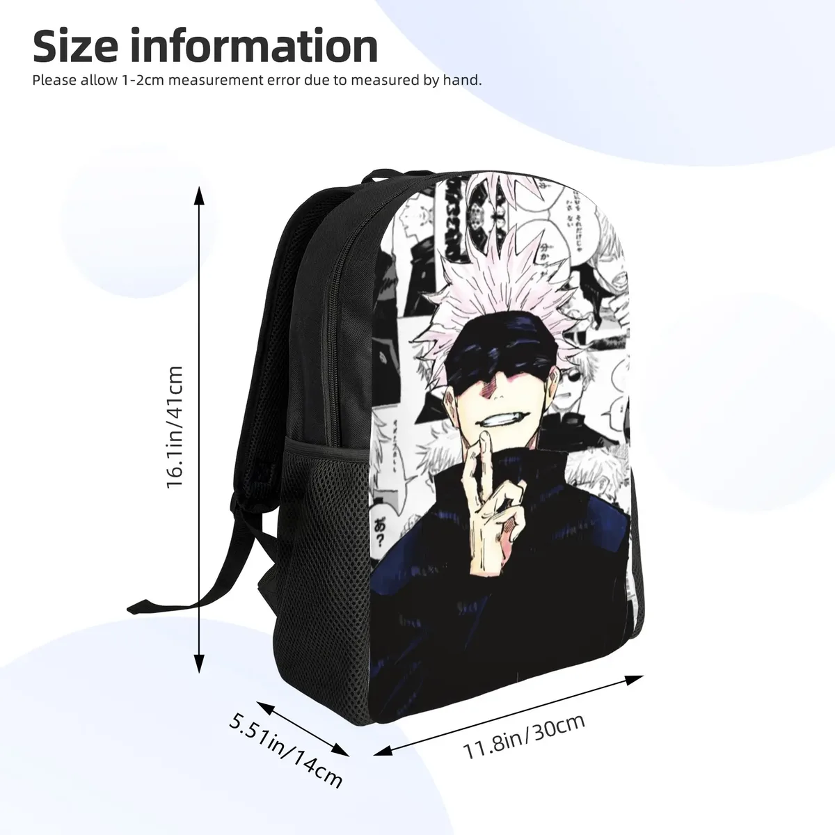 sac à dos manga gojo satoru pour hommes, femmes, adolescents, étudiants, sac de travail, sac à bandoulière jujutsus kaisens, sac à dos d'université, sac de sport