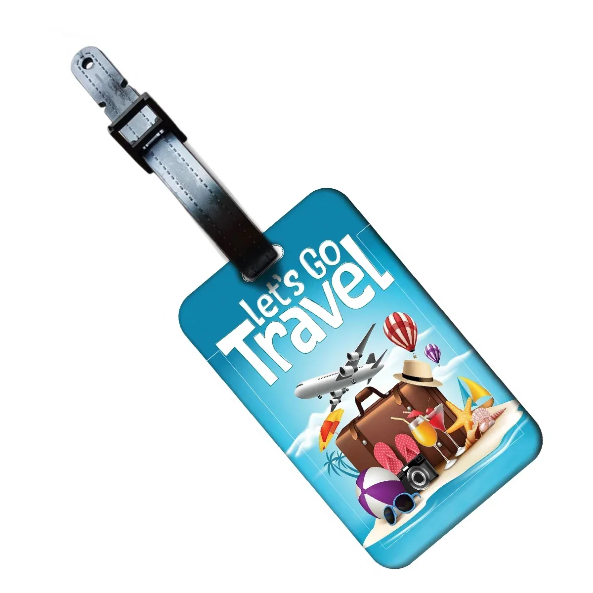 étiquette de bagage de voyage unisexe, porte-adresse et identification de valise classique, support portable pour carte d'embarquement, cadeau