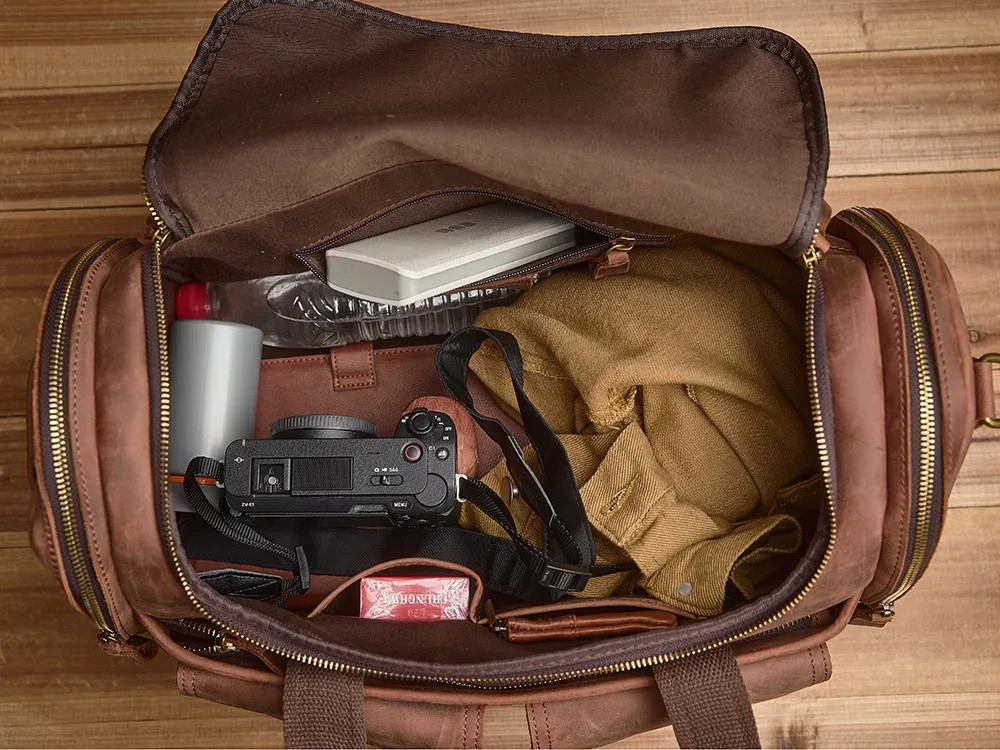 zrcx – sac à main vintage pour hommes, sac de voyage en cuir véritable, grande capacité, messager à bandoulière unique pour ordinateur portable de 14 pouces