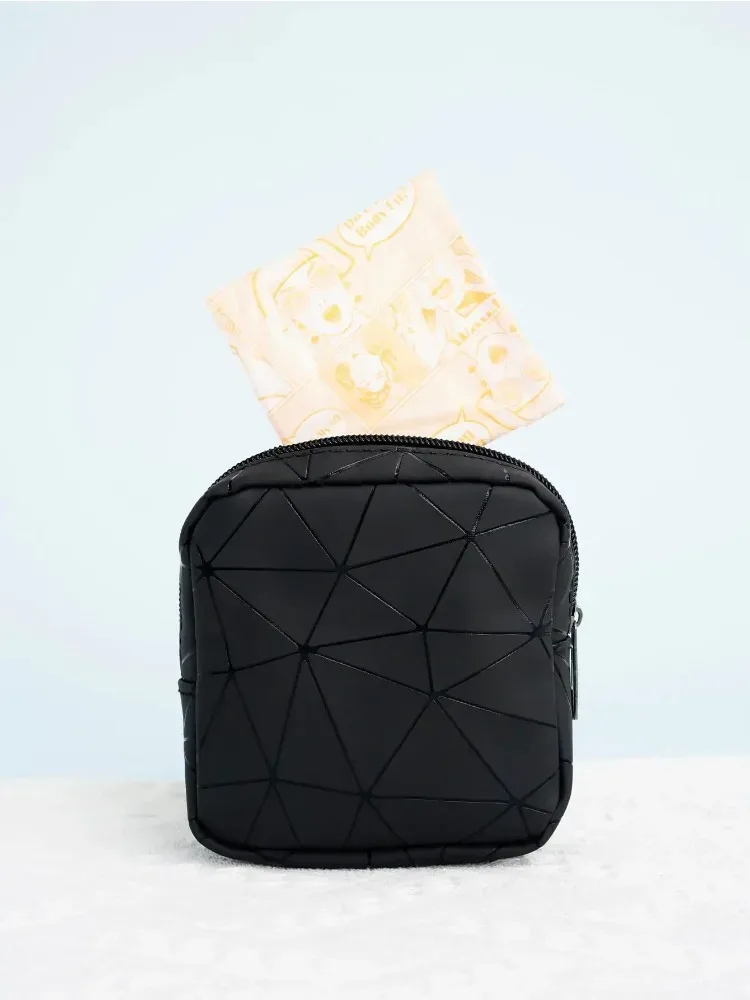 sac d'organisation étanche en cuir pu, sac à bijoux, sac mensuel portable, sac de rangement de serviettes hygiéniques d'extérieur pour femmes