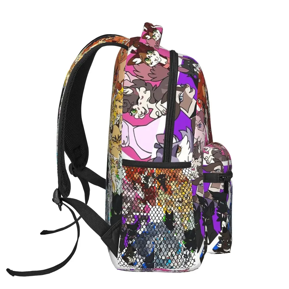 sac à dos scolaire warrior cats color wheel, sac de voyage et de randonnée pour garçons et filles, sac à dos tendance, sacs à bandoulière