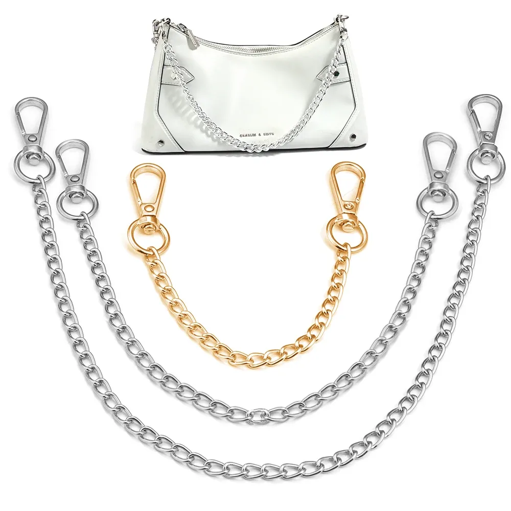 20-120cm sac à main chaîne sangle plate chaîne sangle sac à main chaînes pour portefeuille sacoche fourre-tout sacs sac à bandoulière chaîne sangle de remplacement