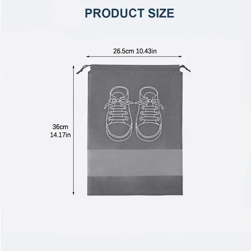sac de rangement pour chaussures, 5/10 pièces, organisateur de placard, sac portable de voyage non tissé, poche étanche pour vêtements, sac suspendu à tirage classifié