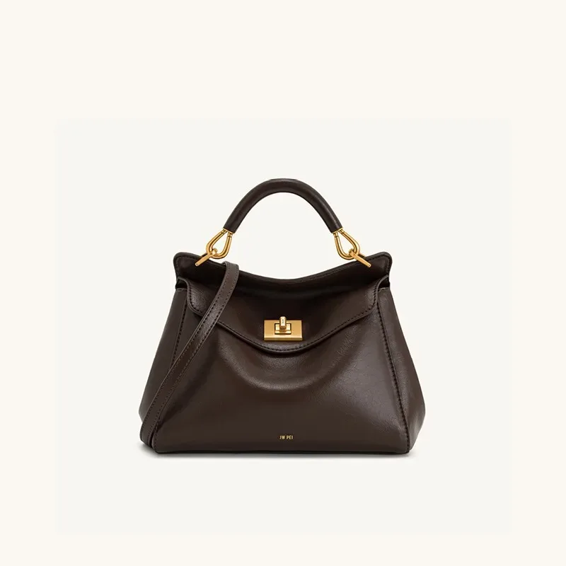 sac lock bag jw pei, sac à bandoulière en cuir véritable tendance, lucia lock bag, sac à main polyvalent haut de gamme