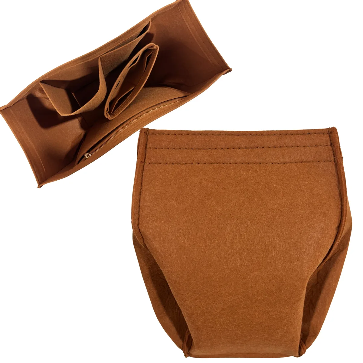 organisateur de sac pour cyme tote (grand/mini) – doublure en feutre avec poche zippée et porte-bouteille, maintien de la forme