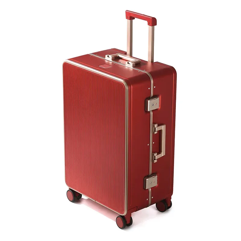 valise de mode 24 pouces avec cadre en aluminium et coque en pc durable, valise à roulettes grande capacité 28 pouces sur roulettes silencieuses, bagage 20 pouces