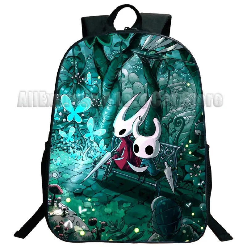 anime hollow knight cartable, cartoon game shouder backpack, school boys and girls bagpack, teenager travel rucksack