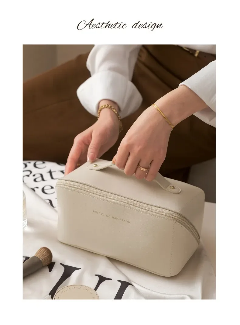 sac à cosmétiques populaire de grande capacité pour femmes, sac de rangement de cosmétiques portable de voyage, étanche, grand t, offre spéciale