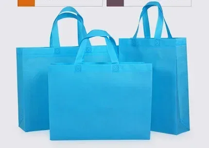 lot de 20 sacs fourre-tout non tissés, sac de shopping durable et écologique avec poignées pour les courses, possibilité d'impression personnalisée du logo.