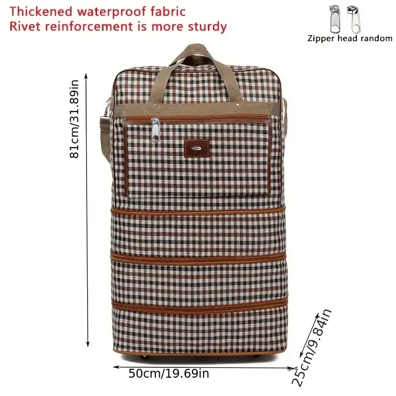 sac de voyage à roulettes extra large extensible, durable, léger et multi-couches pour des voyages et un rangement faciles, idéal pour les week-ends ou les séjours d'une nuit