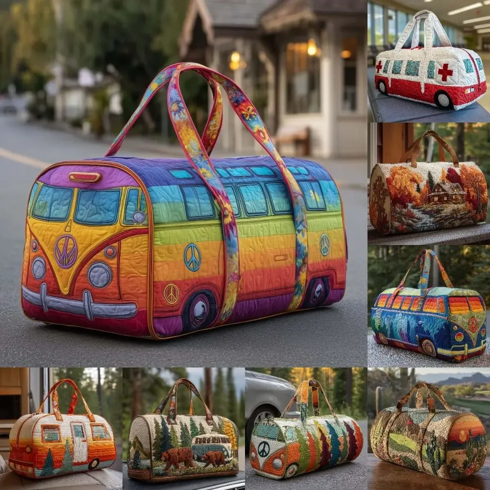 sac de voyage matelassé à sangle réglable, grande capacité, matelassage 3d, sac de voyage, sac fourre-tout, sac à main pour courtes distances