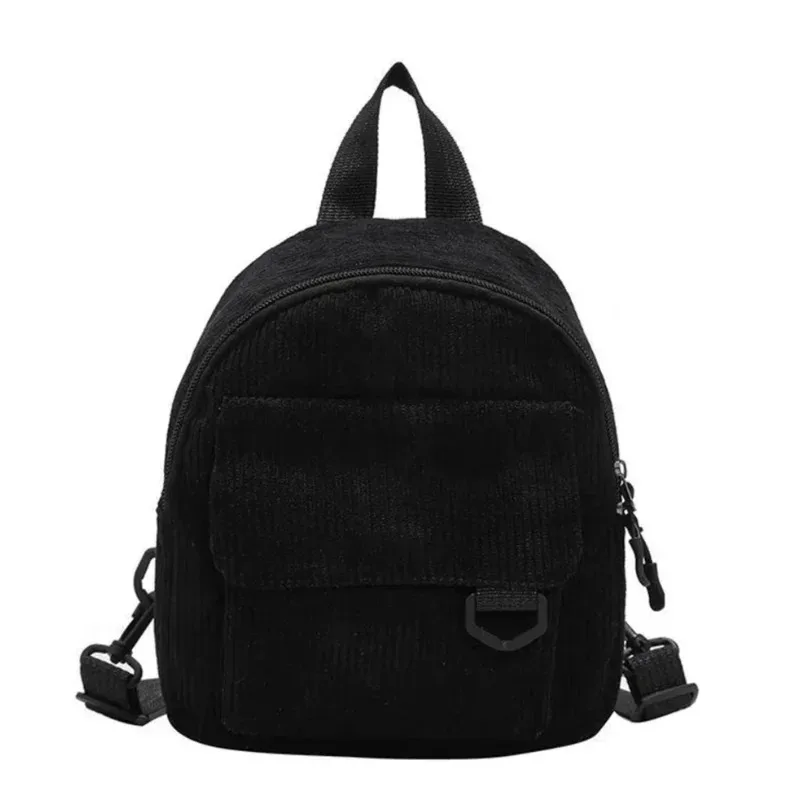 mini sac à dos en velours côtelé, tendance, mignon, pour étudiants, maquillage et trajets quotidiens