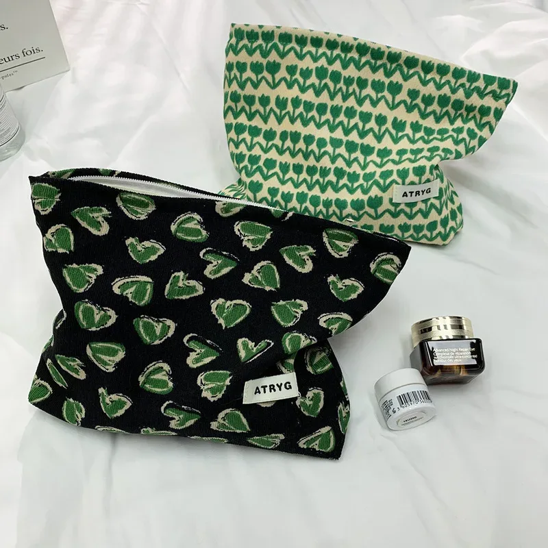 Sac à cosmétiques Floral 1 pièce, organisateur de maquillage de voyage de grande capacité avec motif de feuilles exotiques, cadeau pliable pour Festival d'anniversaire