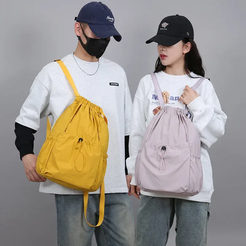 sac à dos léger à cordon de serrage pour hommes et femmes, sac pliable universel de grande capacité pour les déplacements en plein air et les loisirs, сумка