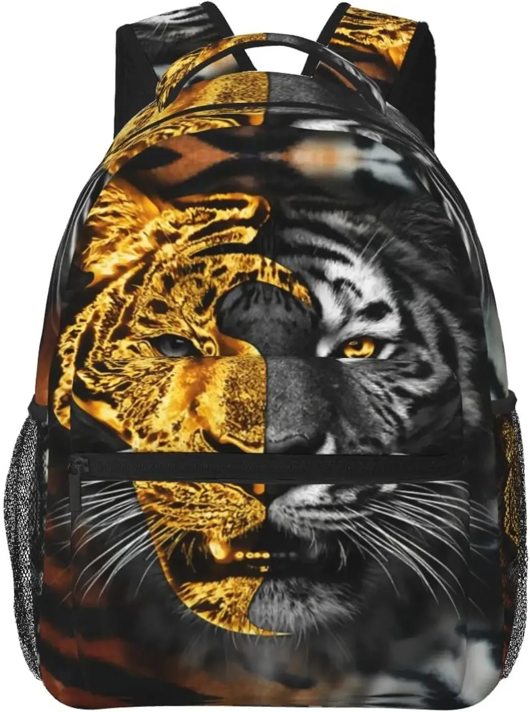 cool tiger sac à dos imprimé léopard pour hommes et femmes, sac à livres, sac pour ordinateur portable, sacs initiés, voyage, randonnée, camping, sac à dos