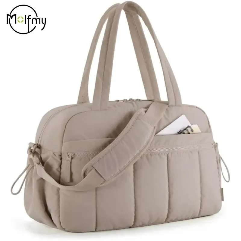 Sacs polochons de voyage pour femmes, sac de sport de grande capacité avec poche humide, sac à main de week-end étanche, sacs de toilette, nouvelle collection 2025