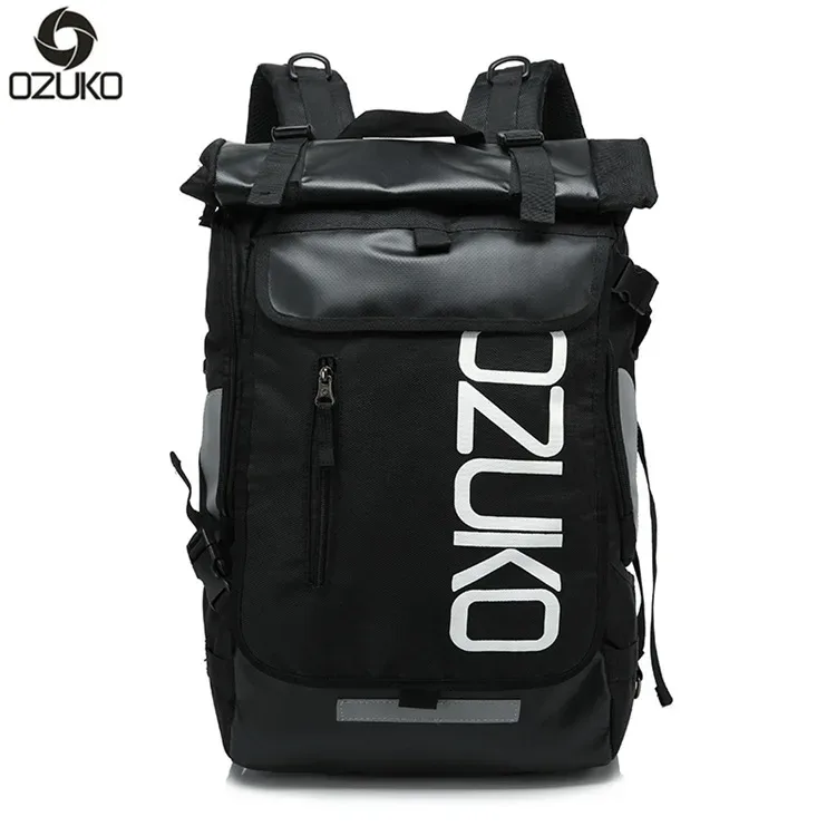 ozuko sac à dos hommes 15.6 pouces ordinateur portable hydrofuge cartable pour adolescent décontracté étudiant sacs à dos mâle voyage mochila mode