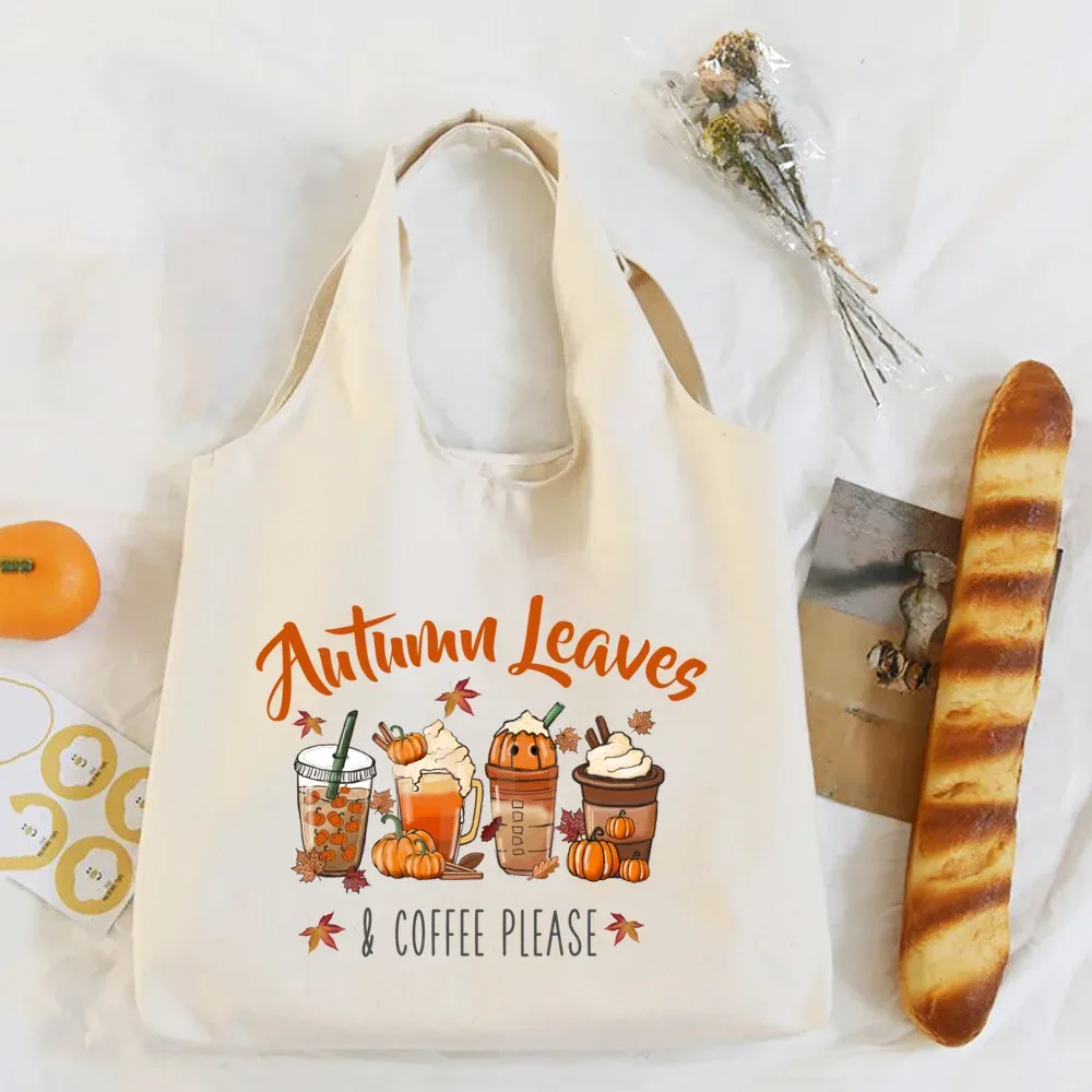 sac à bandoulière imprimé pumpkin spice & jesus christ, automne, thanksgiving, halloween, sacs en toile, sac à main fourre-tout festif, cadeau pour elle