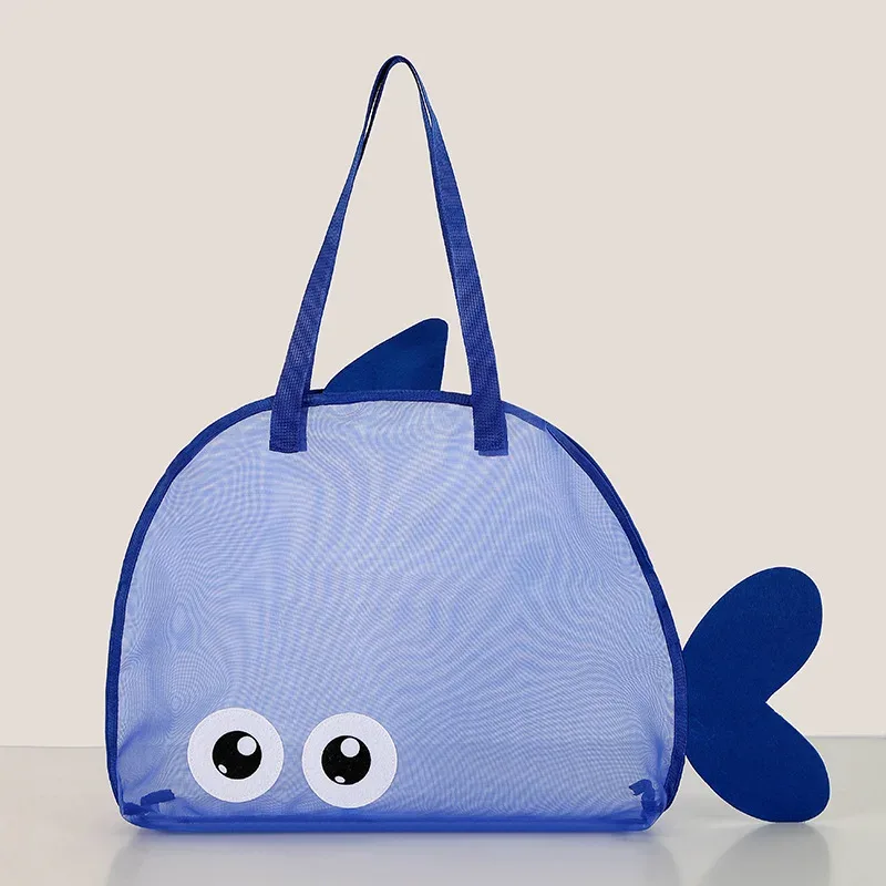 sac de rangement mignon de grande capacité, pochette portable pliable en maille pour organiser les jouets de plage, idéal pour les voyages et les activités sportives en plein air