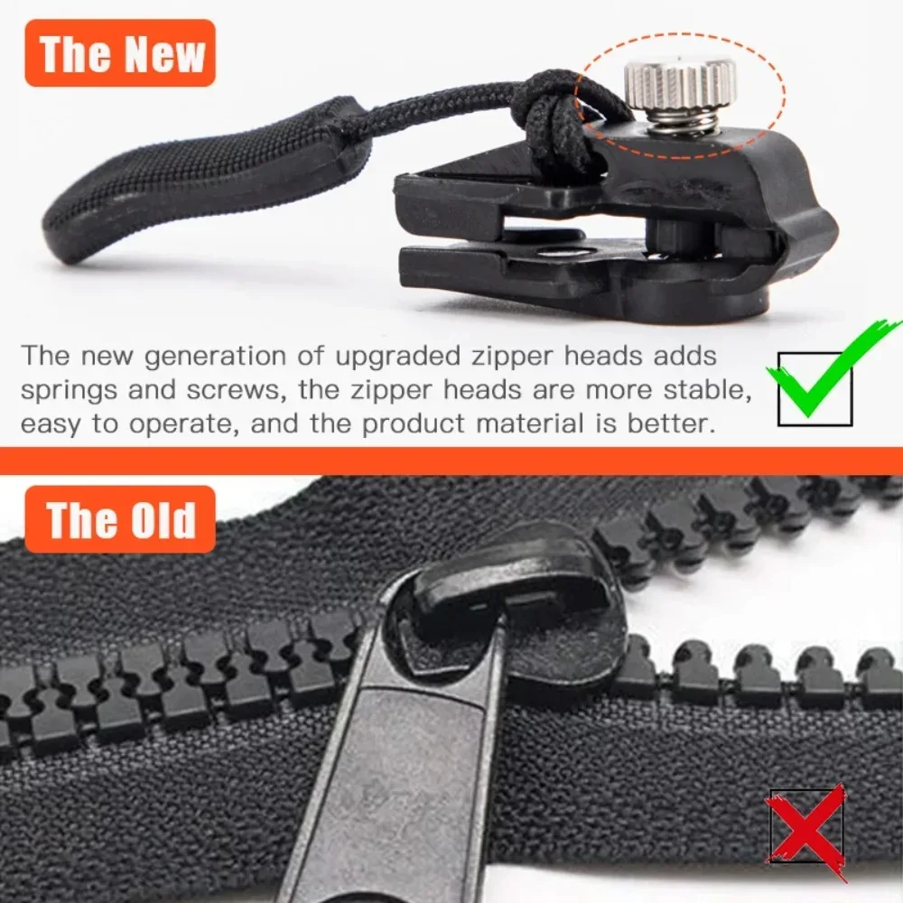 kit de réparation de fermeture éclair durable, 3 tailles différentes, tête de fermeture éclair parfaite, outils de couture, remplacement de la mauvaise construction, extracteur de fermeture éclair instantané